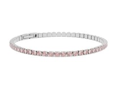 Furiosa Tenisový náramek s růžovými krystaly Swarovski SB-ROSALINETENNIS-S 16 cm
