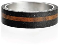 Gravelli Betonový prsten antracitový Simple Wood GJRUWOA001 63 mm