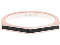Gravelli Ocelový prsten s betonem Two Side bronzová/antracitová GJRWRGA122 50 mm