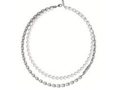 Guess Dvojitý pánský náhrdelník s&nbsp;perlami Edgy Styles JUMN04062JWSTWIT-U