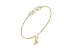Guess Pozlacený náramek s krystaly a zirkony Chandelier JUBB05363JWYGT/U