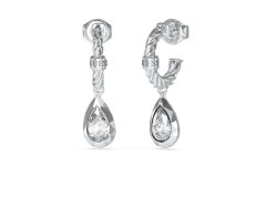 Guess Elegantní ocelové náušnice 4G Light JUBE05243JWRHT/U