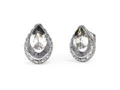 Guess Elegantní ocelové náušnice Crystal Drop JUBE03393JWRHT/U
