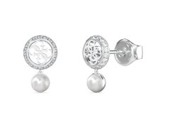 Guess Fashion ocelové náušnice s perličkou Tiny Pearly JUBE05517JWRHT/U