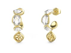 Guess Fashion pozlacené náušnice s krystaly Mamounia JUBE05571JWYGT/U