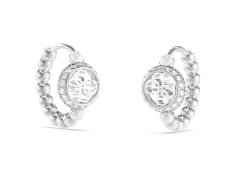Guess Jedinečné kruhové náušnice s perličkami Tiny Pearly JUBE05518JWRHT/U