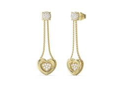 Guess Jedinečné visací náušnice s&nbsp;krystaly L.O.V.E. JUBE05462JWYGT/U