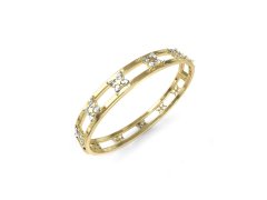 Guess Jemný pozlacený pevný náramek Wild Flower JUBB05497JWYGS