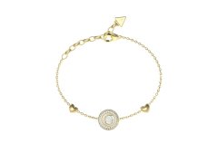 Guess Pozlacený náramek s&nbsp;perletí G Talisman JUBB06202JWYG 18,4 cm