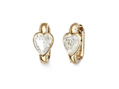 Guess Kruhové náušnice se srdíčky Crystal Love JUBE06365JWYGT/U