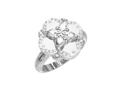 Guess Luxusní ocelový prsten s&nbsp;květinou Wild Flower JUBR05506JWRH 56 mm