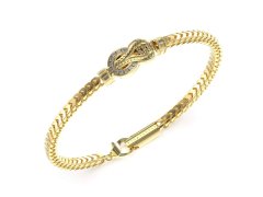 Guess Luxusní pozlacený náramek Sailor Knot JUMB05028JWYG 19 cm