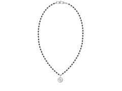 Guess Ocelový náhrdelník s&nbsp;onyxem Log-in JUMN03036JWSTBKT/U