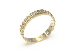 Guess Moderní pozlacený náramek pro muže Empire JUMB03200JWYGT/U
