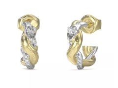 Guess Módní bicolor náušnice se zirkony Twist JUBE05065JWYGRHT/U