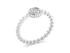Guess Módní ocelový prsten s&nbsp;perličkami Tiny Pearly JUBR05522JWRH 54 mm