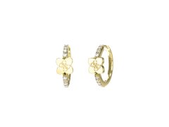 Guess Nadčasové pozlacené kruhy s krystaly Wild Flower JUBE05508JWYGT/U