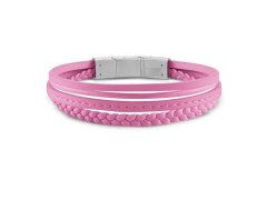 Guess Náramek z&nbsp;růžové kůže Malibu JUMB01345JWSTPIT-U