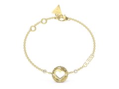 Guess Něžný pozlacený náramek Rolling Hearts JUBB03344JWYG 14,5 - 18,5 cm - S