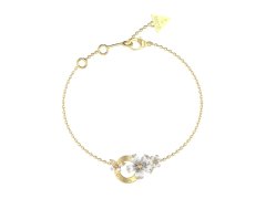 Guess Něžný pozlacený náramek s&nbsp;květinami Lily JUBB05106JWYG 18,4 cm