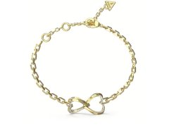 Guess Něžný pozlacený náramek se srdíčky Mon Amour JUBB04618JWYG 14,5 cm