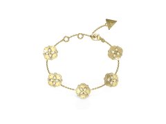 Guess Okouzlující pozlacený náramek Wild Flower JUBB05501JWYGS