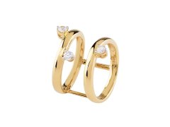 Guess Pozlacený prsten s&nbsp;krystaly Nuances JSBR04527JWYG 52 mm