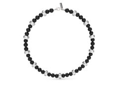 Guess Pánský korálkový náhrdelník Edgy Styles JUMN04056JWSTBKT/U