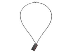 Guess Pánský ocelový náhrdelník s&nbsp;karbonovým přívěskem CMN80801