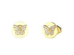 Guess Pozlacené náušnice Motýlci Chrysalis JUBE06136JWYGT/U