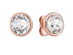 Guess Pozlacené náušnice s&nbsp;čirými krystaly Frontiers JUBE02159JWRGT/U