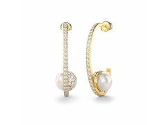 Guess Pozlacené náušnice s&nbsp;perlou Calypso JUBE04452JWYGT-U