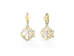 Guess Úchvatné pozlacené náušnice s přívěsky Wild Flower JUBE05583JWYGT/U