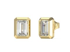 Guess Hranaté pozlacené náušnice 4G Light JUBE05250JWYGT/U