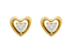 Guess Pozlacené ocelové náušnice Srdíčka Beloved JUBE05024JWYGT/U
