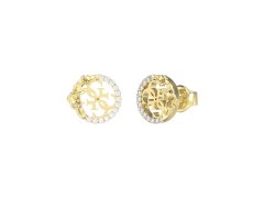 Guess Pozlacené peckové náušnice 4 Love JUBE05041JWYGT/U