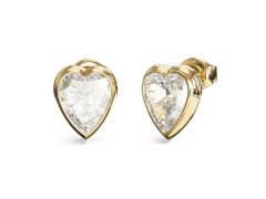 Guess Pozlacené pecky Čiré srdce Crystal Love JUBE06361JWYGT/U