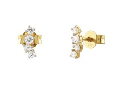 Guess Pozlacené pecky se zirkony Jardin JSBE04491JWYGT/U