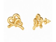 Guess Pozlacené srdcové náušnice Srdce Love Bites JUBE06058JWYGT/U