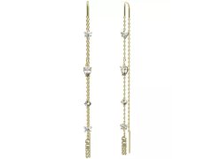 Guess Pozlacené visací náušnice s krystaly Wonderlights JUBE04412JWYGT/U