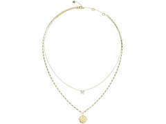 Guess Pozlacený dvojitý náhrdelník Wild Flower JUBN05507JWYGT/U
