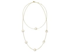Guess Pozlacený dvojitý náhrdelník s květinami Wild Flower JUBN05581JWYGT/U