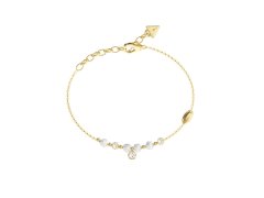 Guess Pozlacený náramek s perlami a zirkony Pearly JUBB06481JWYG 18,4 cm