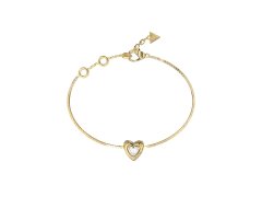 Guess Pozlacený náramek Srdce Beloved JUBB06017JWYG 18,4 cm