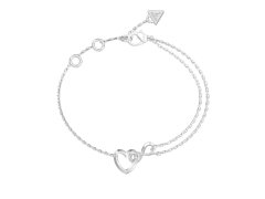 Guess Půvabný náramek Srdce a nekonečno Iconique JUBB05531JWRH 18,4 cm