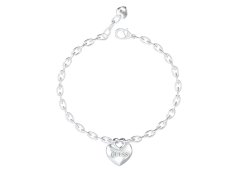 Guess Půvabný ocelový náramek se srdíčkem Crazy In Love JUBB05217JWRH 18,5 cm