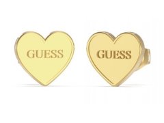 Guess Slušivé pozlacené náušnice Srdce JUBE02171JWYGT/U