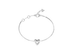 Guess Slušivý ocelový náramek Srdce Beloved JUBB06017JWRH 18,4 cm