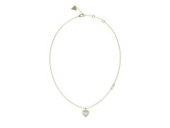 Guess Slušivý pozlacený náhrdelník se zirkony Amami JUBN04026JWYGWHT/U