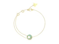 Guess Slušivý pozlacený náramek Blooming Summer JUBB05227JWYGAQ 18,5 cm